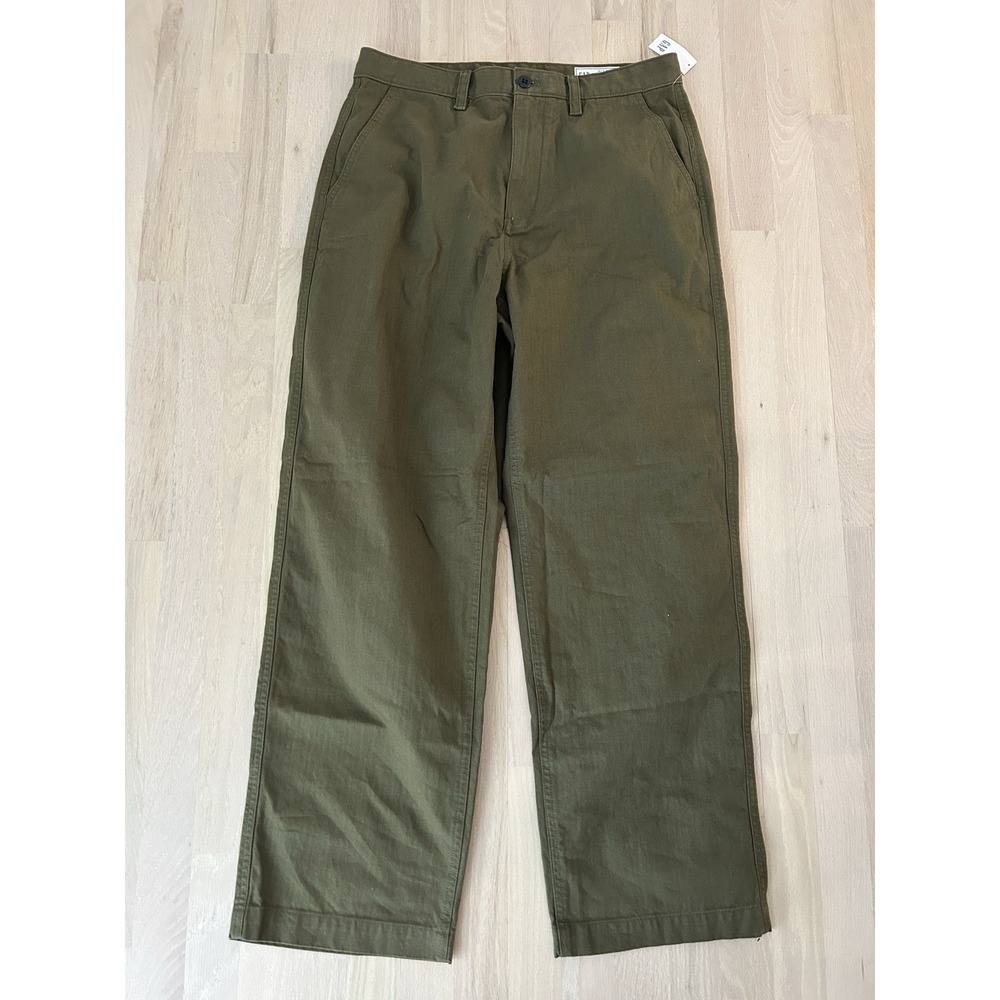 GAP Green Cotton Baggy Fit Chinos Sz 31 New w/ Tags $69.95 MSRP